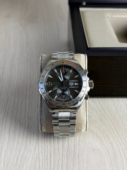 TAG HEUER CARRERA AMG PRATA CINZA 43MM