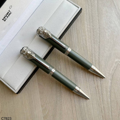 CANETA MONT BLANC VERDE PRATA
