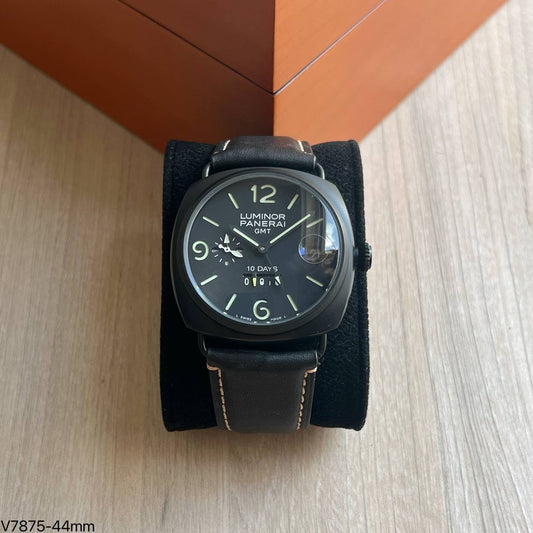 PANERAI LUMINOR GMT COURO 44MM
