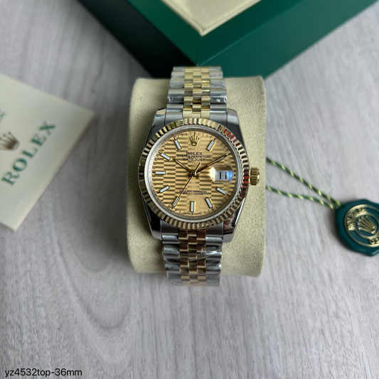 ROLEX DATEJUST MISTO DOURADO FEMININO 36MM