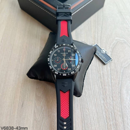 TAG HEUER CARRERA PRETO VERMELHO 41MM