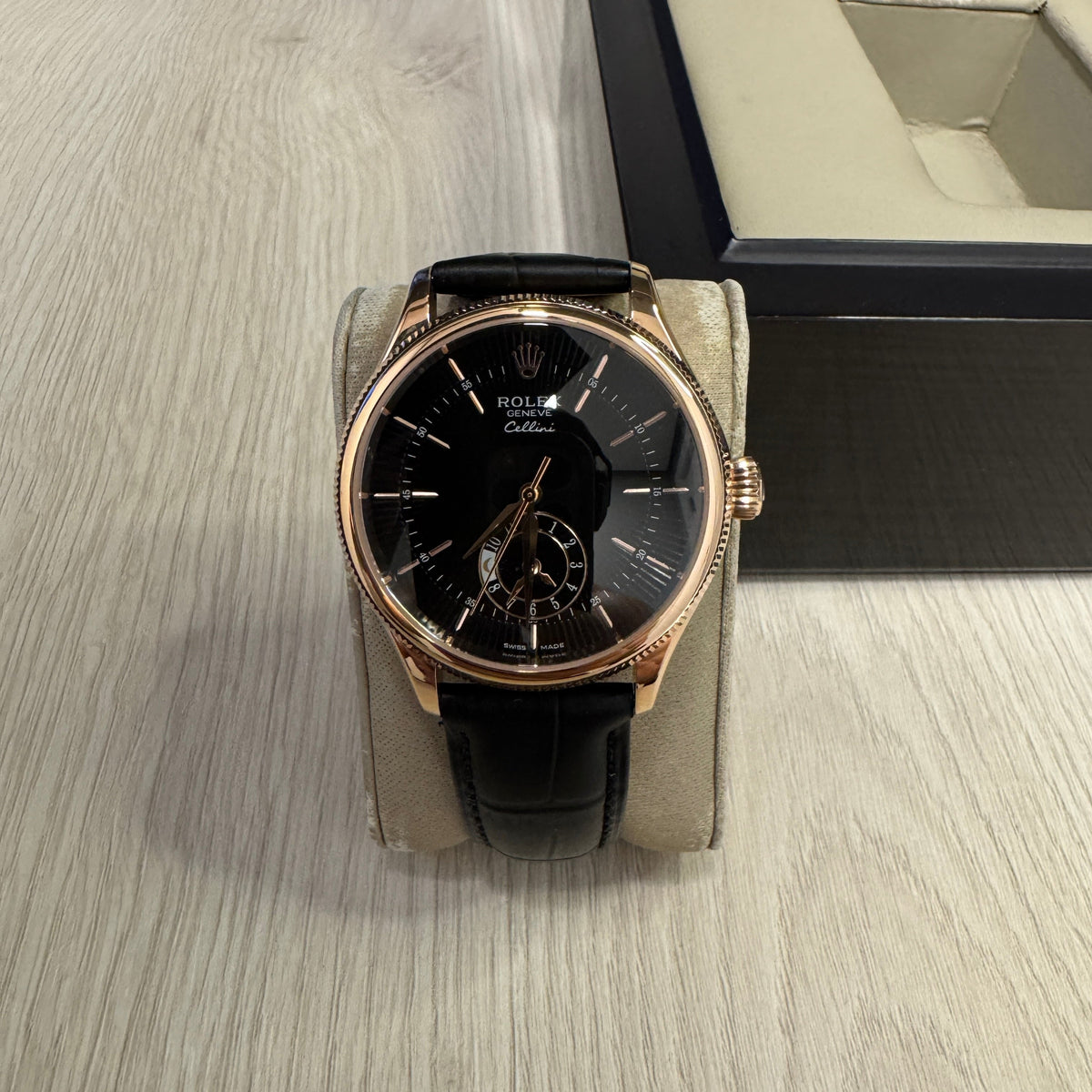 ROLEX CELLINI ROSE COURO 40MM