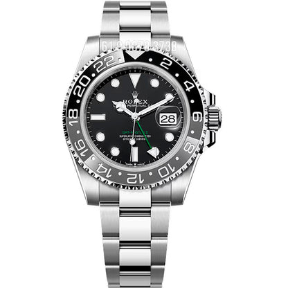 ROLEX GMT MASTER II 2024 PRETO CINZA WAYNE OYSTER 40MM 126710GRNR SUPER CLONE