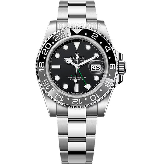 ROLEX GMT MASTER II 2024 PRETO CINZA WAYNE OYSTER 40MM 126710GRNR SUPER CLONE