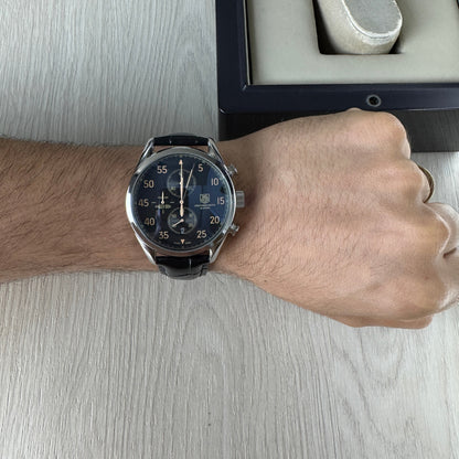 TAG HEUER SPACE X PRATA COURO 43MM