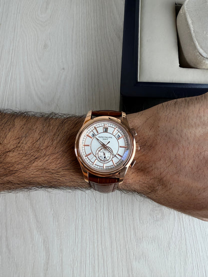 PATEK PHILIPPE ANNUAL CALENDAR ROSE BRANCO 43MM