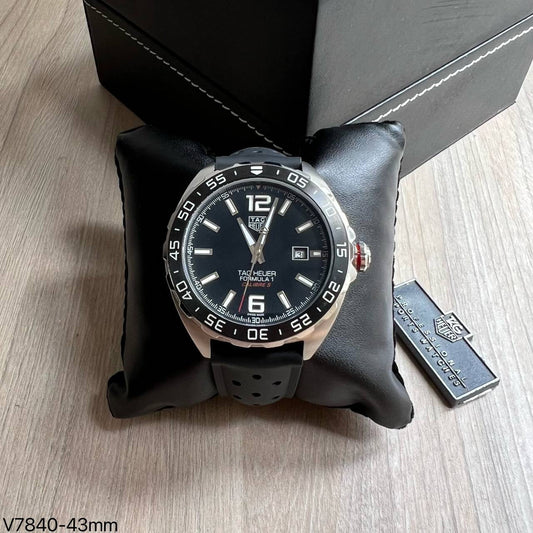 TAG HEUER F1 FORMULA 1 PRATA PRETO AUTOMÁTICO 43MM