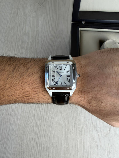 CARTIER SANTOS DUMONT PRATA LARGE 31MM X 44MM