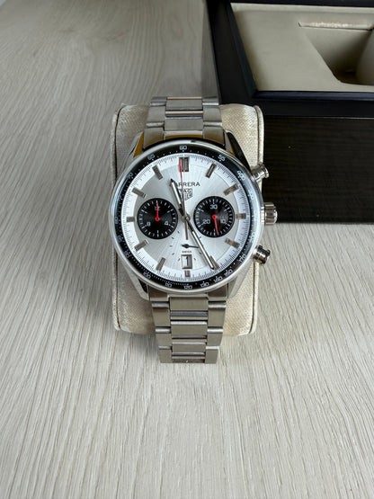 TAG HEUER CARRERA PRATA BRANCO 41MM