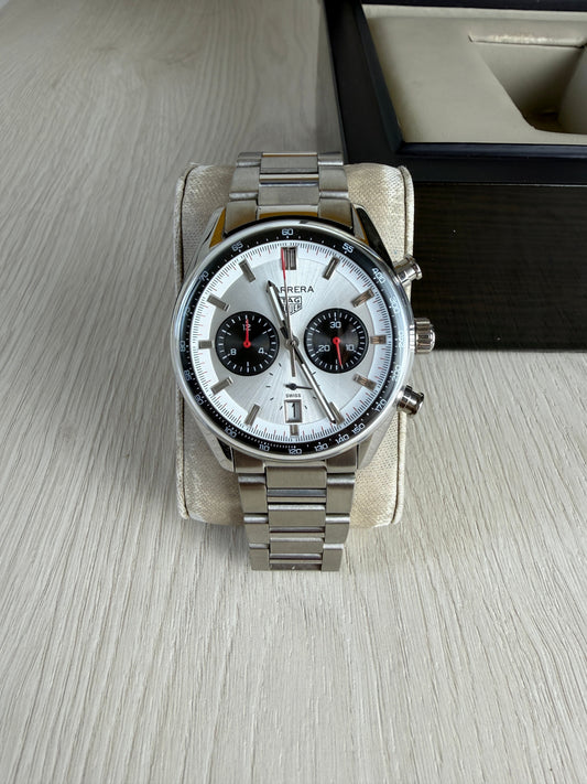 TAG HEUER CARRERA PRATA BRANCO 41MM