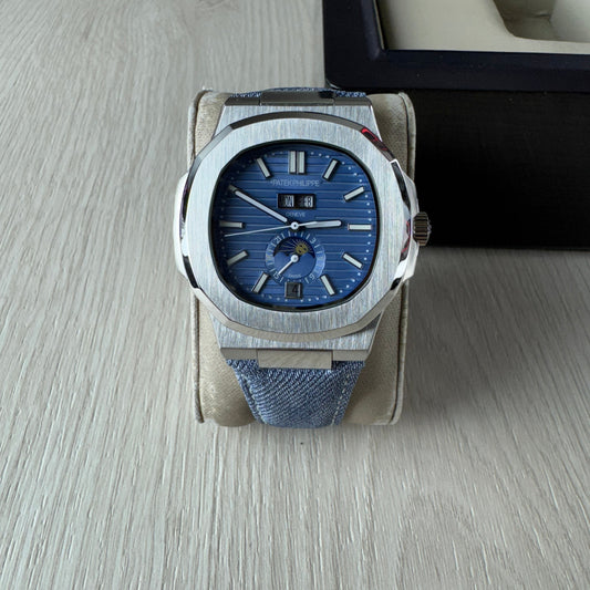 PATEK PHILIPPE NAUTILUS PRATA AZUL 40MM