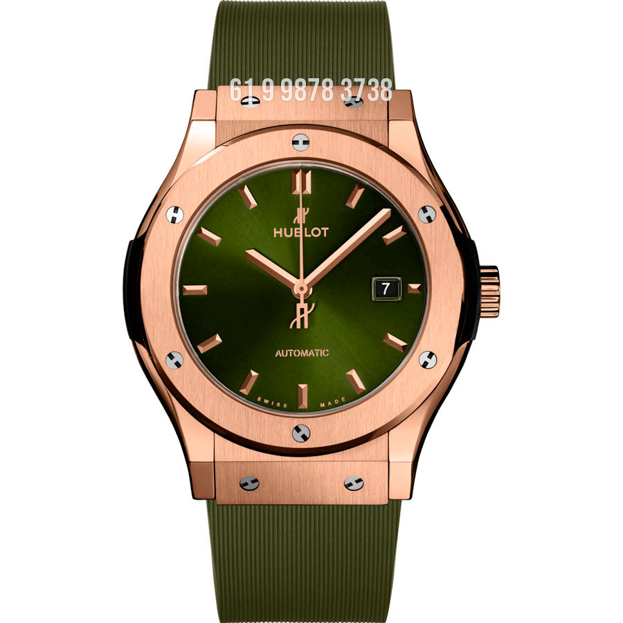 HUBLOT CLASSIC FUSION Rose GREEN ETA J58180 SUPER CLONE