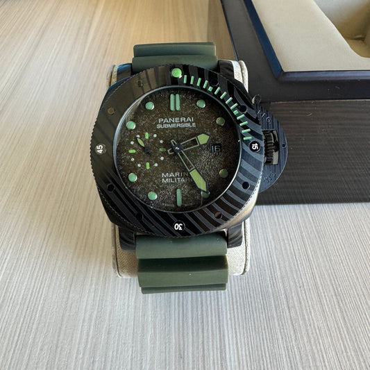 PANERAI SUBMERSIBLE MARINA MILITARE  PRETO VERDE 47MM