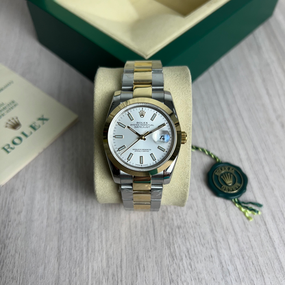 ROLEX DATEJUST MISTO DOURADO FEMININO 36MM