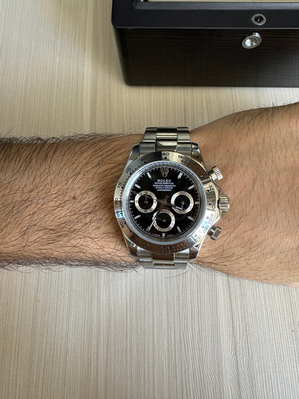 ROLEX DAYTONA  PRATA PRETO 40MM