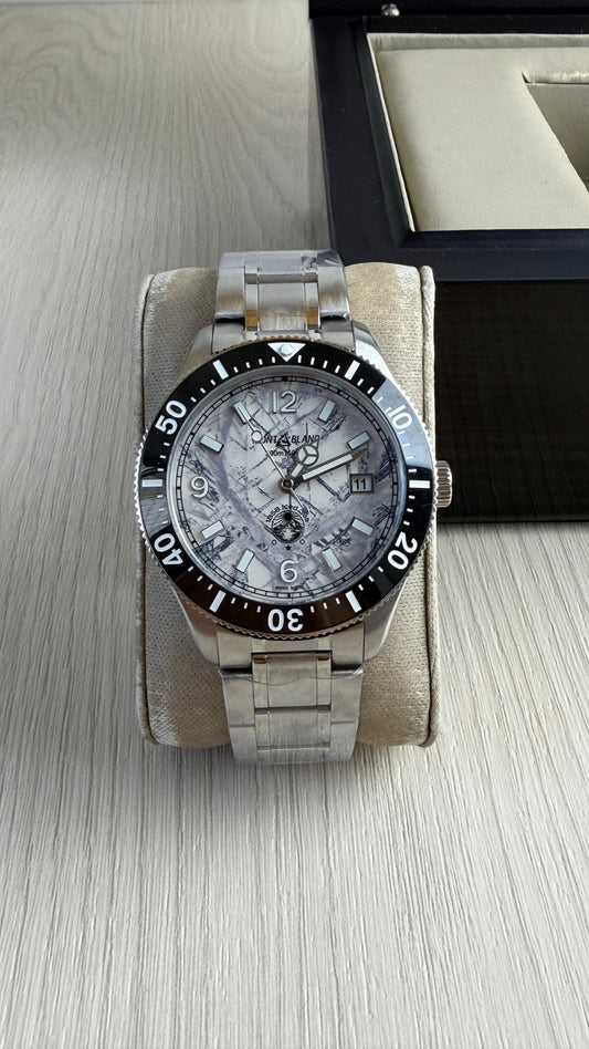MONT BLANC AÇO PRATA BRANCO 43MM