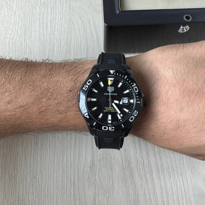 TAG HEUER AQUARACER PRETO BORRACHA AUTOMÁTICO 43MM