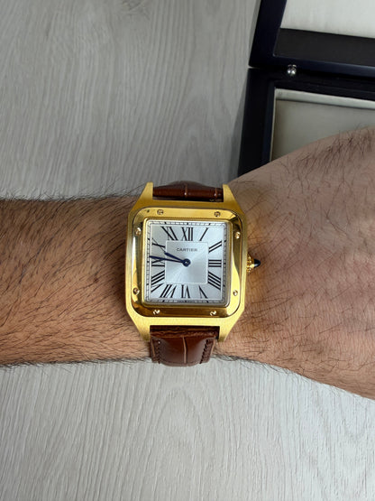 CARTIER SANTOS DUMONT DOURADO LARGE 31MM X 44MM