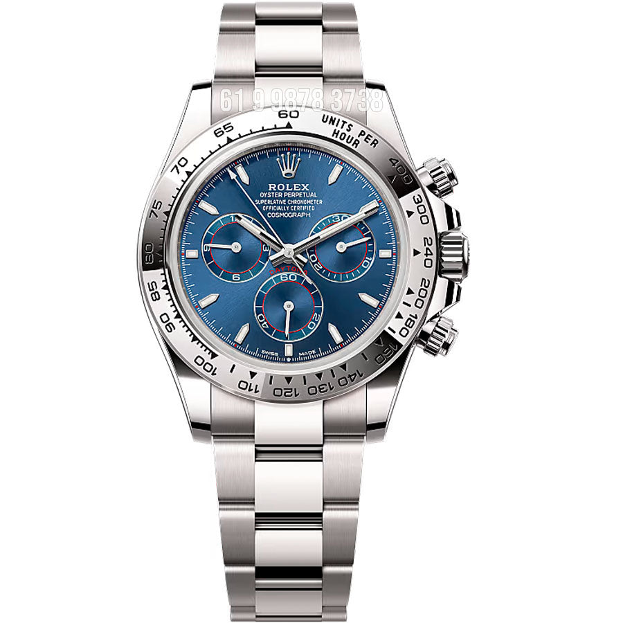 ROLEX DAYTONA 126509 PRATA AZUL 40MM 126509 SUPER CLONE