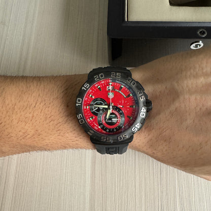 TAG HEUER F1 FORMULA 1 PRETO VERMELHO 44MM