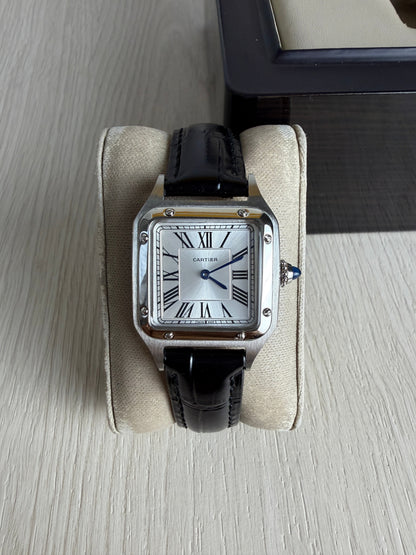 CARTIER SANTOS DUMONT PRATA SMALL 28MM X 38MM FEMININO