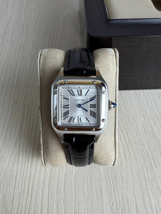 CARTIER SANTOS DUMONT PRATA SMALL 28MM X 38MM FEMININO