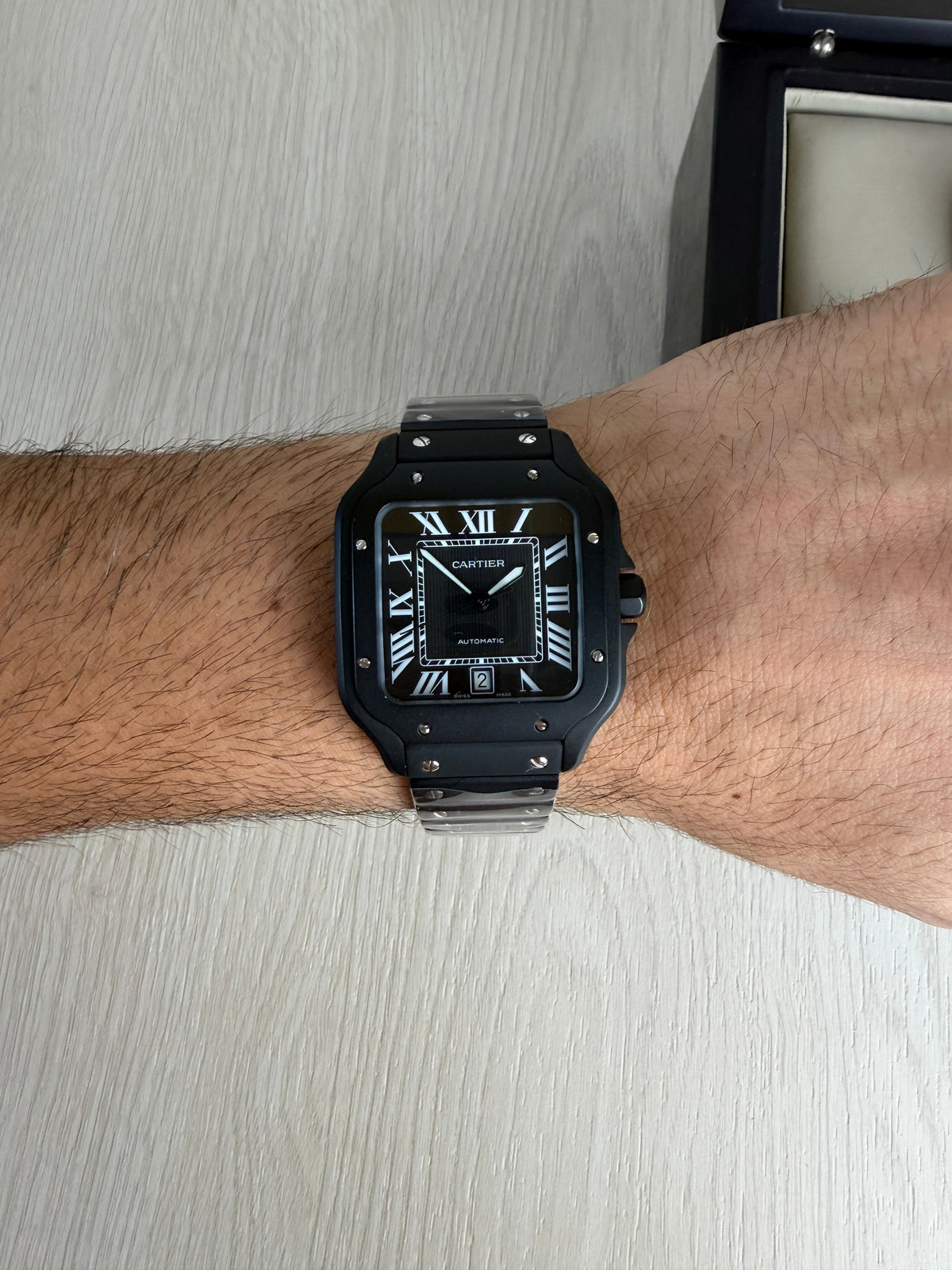 CARTIER SANTOS PRETO 40MM X 47MM