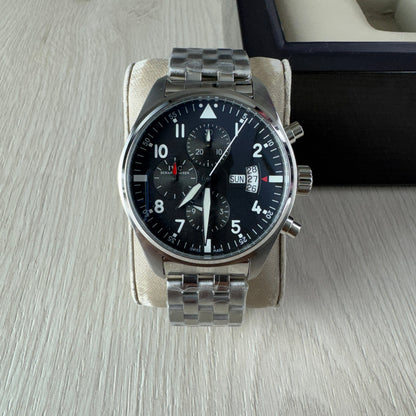 IWC TOP GUN PRATA PRETO AUTOMÁTICO 44MM
