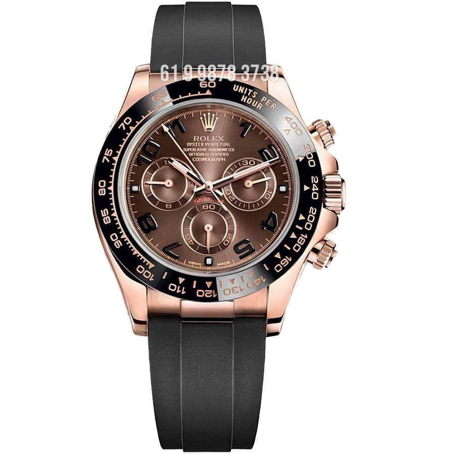 ROLEX DAYTONA 116515LN ROSE CHOCOLATE BORRACHA 40MM SUPER CLONE