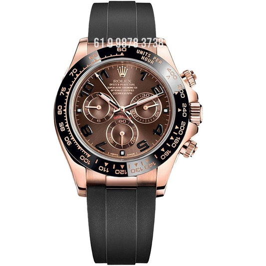 ROLEX DAYTONA 116515LN ROSE CHOCOLATE BORRACHA 40MM SUPER CLONE