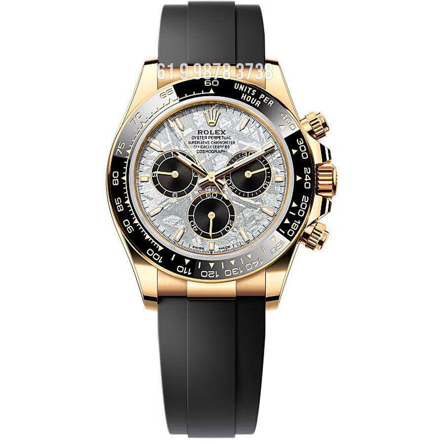 ROLEX DAYTONA 126518LN DOURADO METEORITE BORRACHA 40MM SUPER CLONE