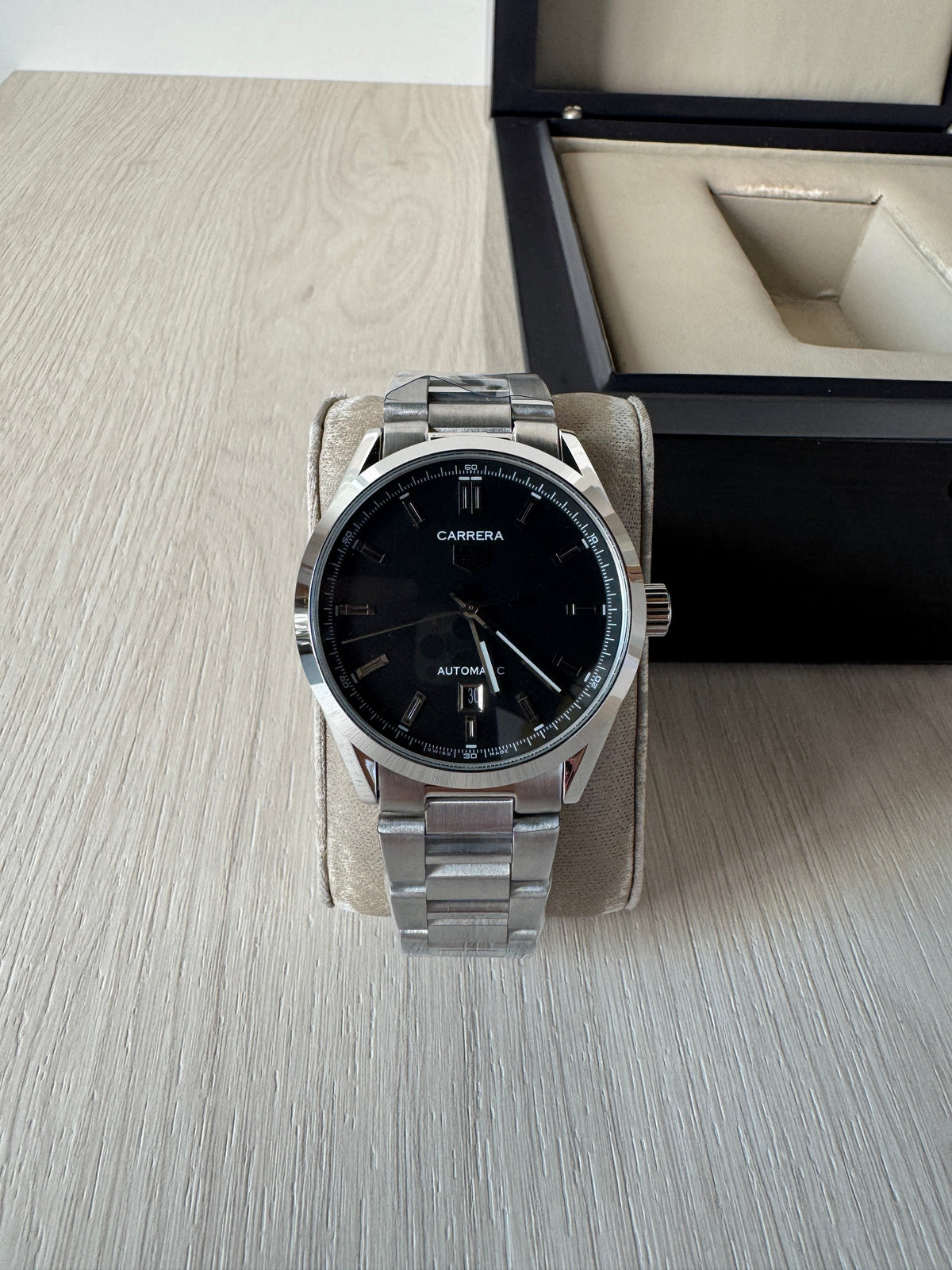 TAG HEUER CARRERA CAL 5 PRATA CINZA AUTOMATICO 41MM