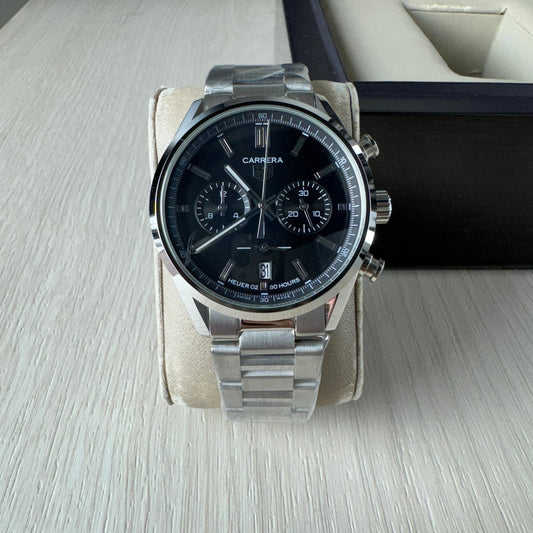 TAG HEUER CARRERA PRATA PRETO 41MM