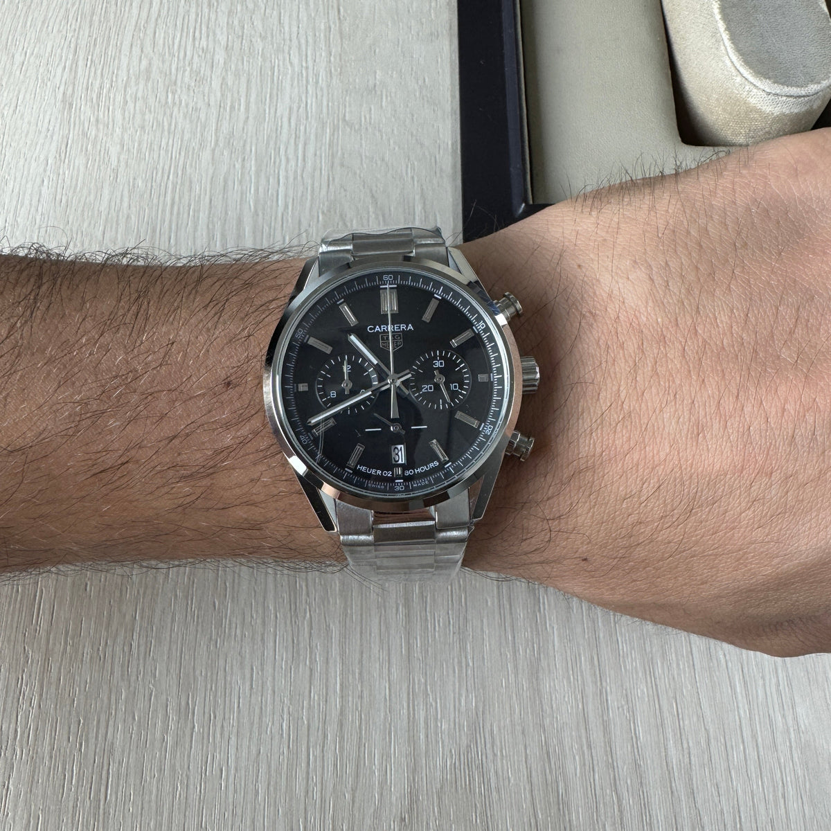 TAG HEUER CARRERA PRATA PRETO 41MM