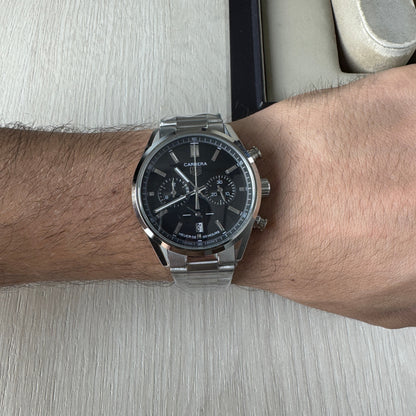 TAG HEUER CARRERA PRATA PRETO 41MM