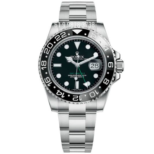 ROLEX GMT MASTER II PRETO  40MM 116710 SUPER CLONE