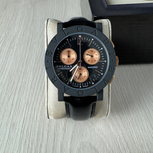 BVLGARI MADRID PRETO ROSE 41MM