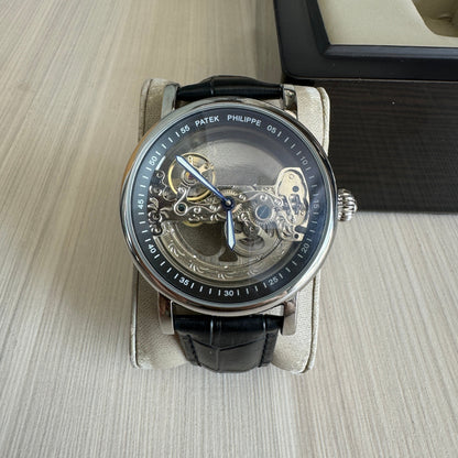 PATEK PHILIPPE ESQUELETO PRATA AUTOMATICO 43MM