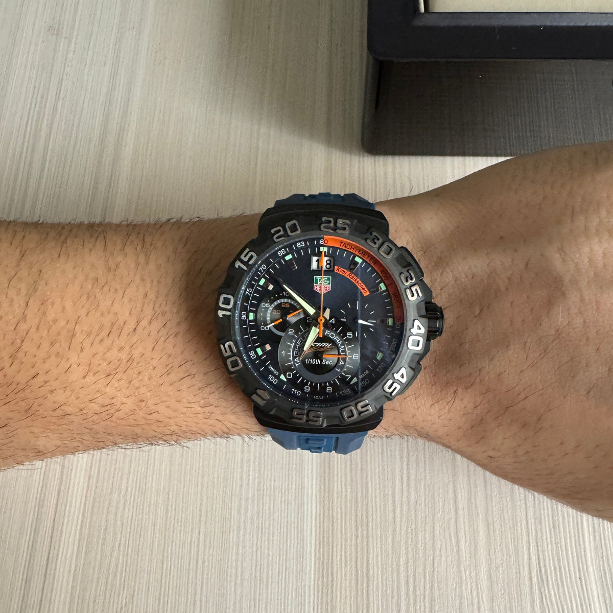 TAG HEUER F1 FORMULA 1 PRETO AZUL KIMI 43MM