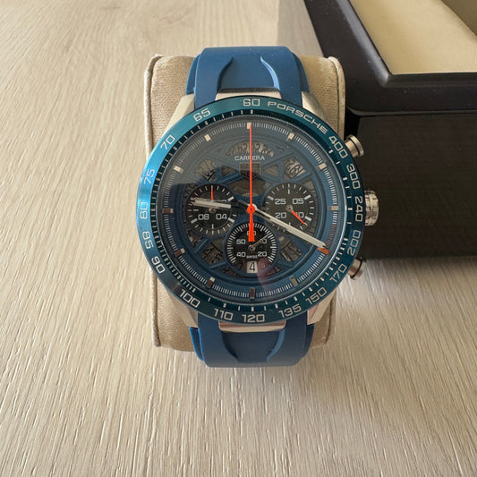 TAG HEUER PORSCHE PRATA AZUL 43MM