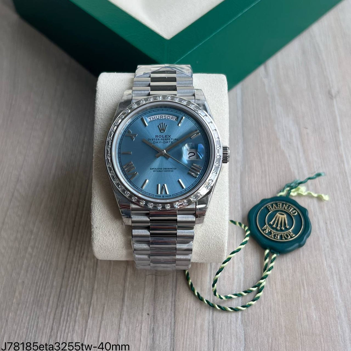 ROLEX DAY-DATE II AZUL BRILHANTES SUPER CLONE