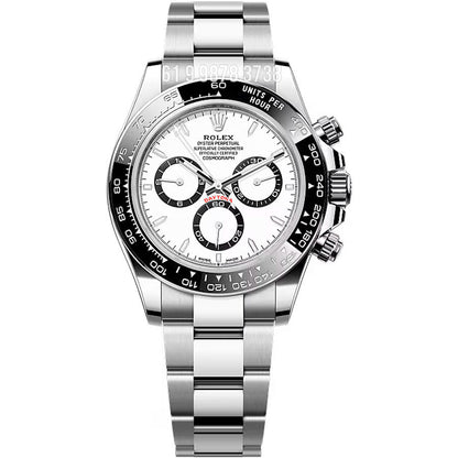 ROLEX DAYTONA PRATA BRANCO PANDA 2024 40MM 126500LN SUPER CLONE