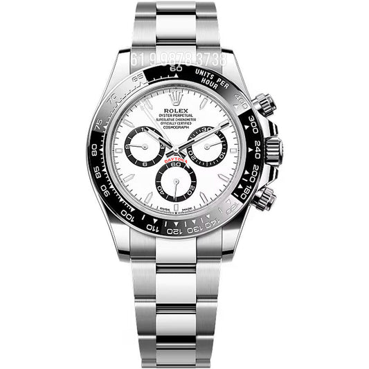 ROLEX DAYTONA PRATA BRANCO PANDA 2024 40MM 126500LN SUPER CLONE