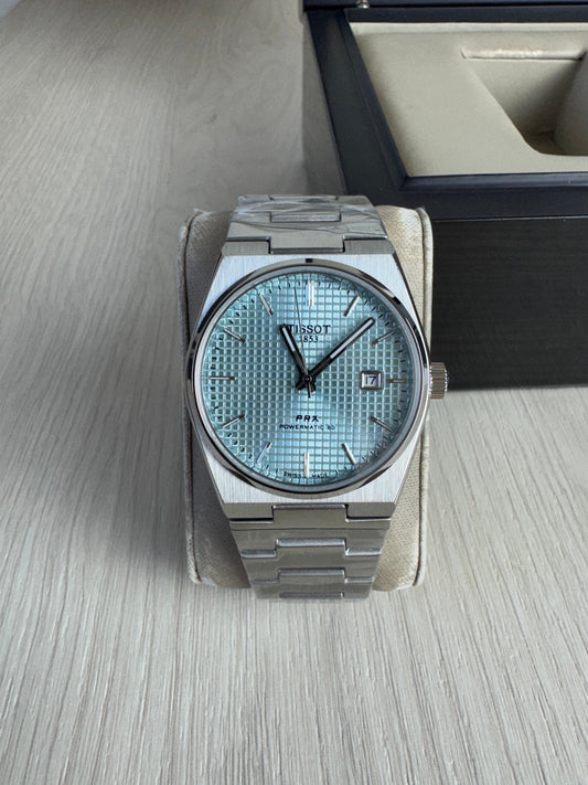 TISSOT PRX PRATA AZUL 40MM