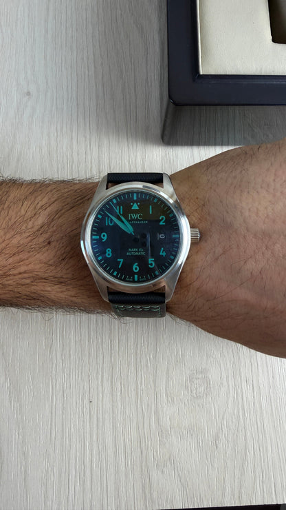 IWC  PRATA COURO AUTOMÁTICO 41MM