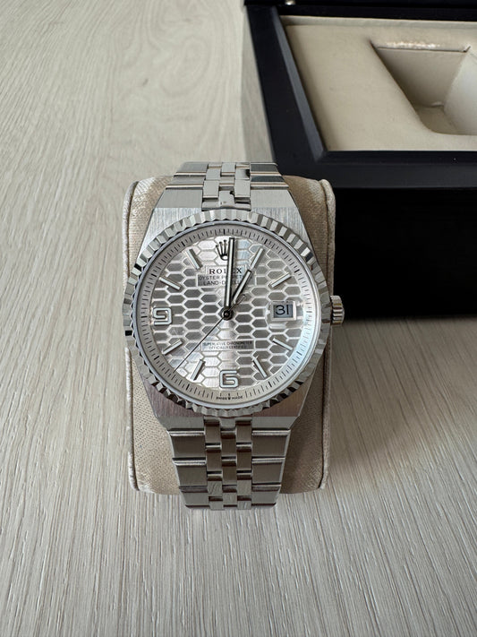 ROLEX LAND DWELLER PRATA BRANCO 40MM