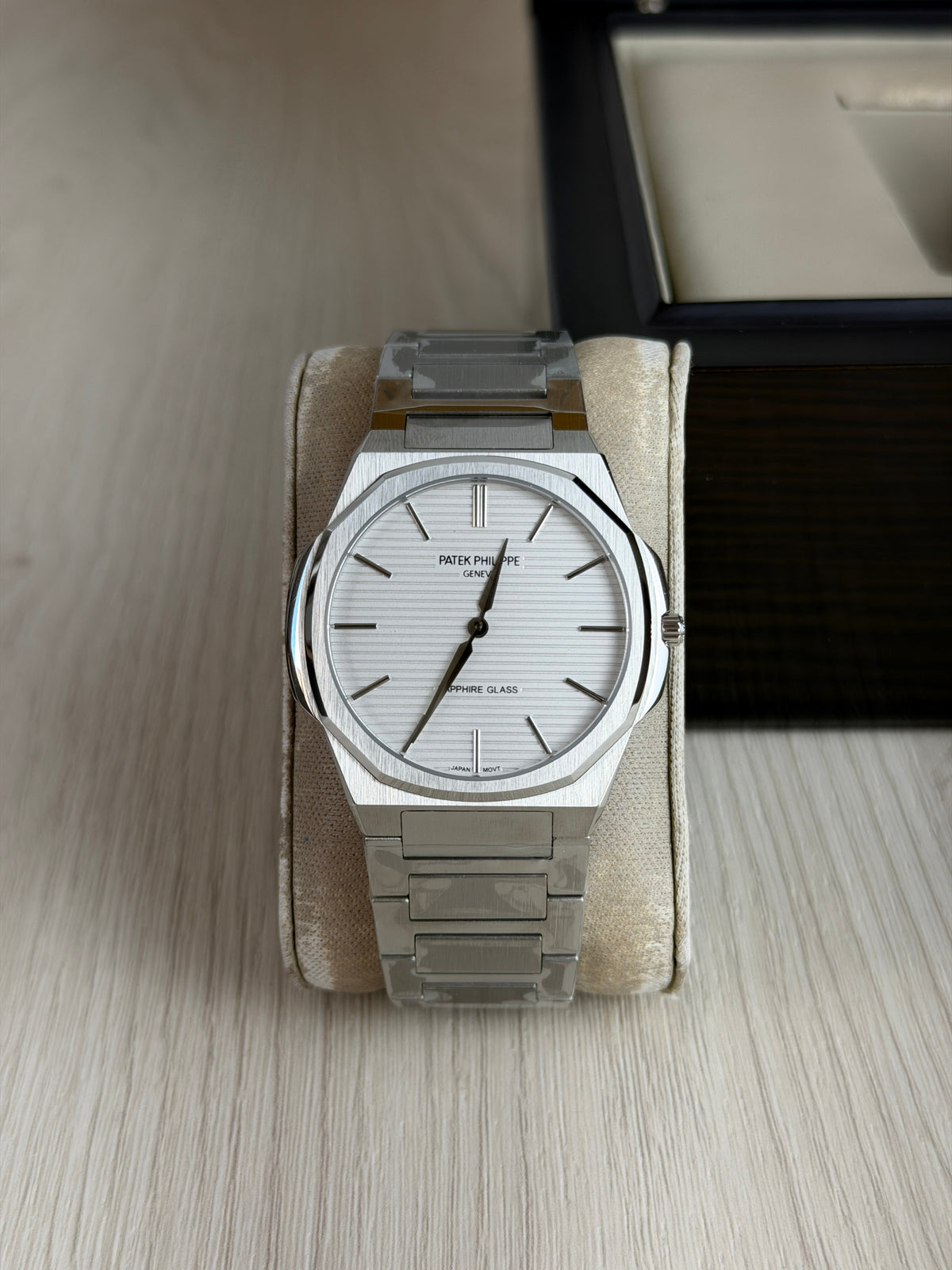 PATEK PHILIPPE MOEDA SLIM PRATA BRANCO 42MM