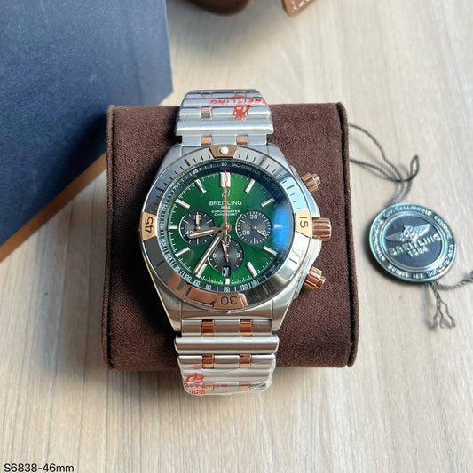 BREITLING CHRONOMAT PRATA ROSE VERDE 45MM