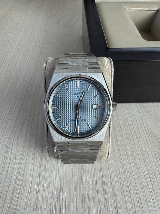 TISSOT PRX PRATA AZUL 40MM