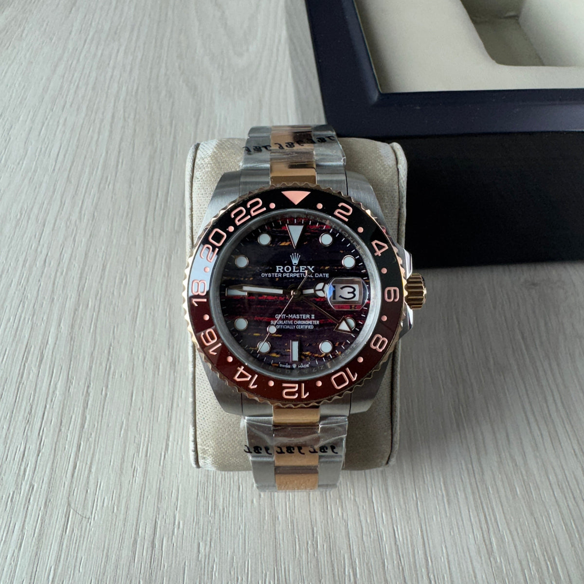 ROLEX GMT MASTER II MISTO ROSE PRETO 40MM NOVO